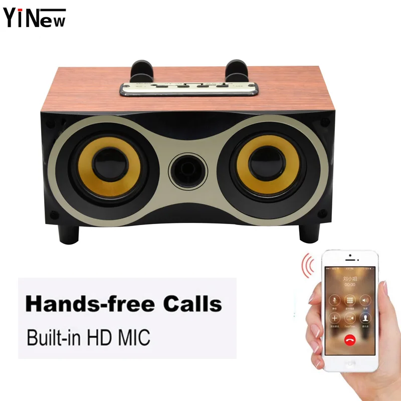 Деревянный беспроводной Bluetooth динамик портативный ПК телефон звуковая коробка