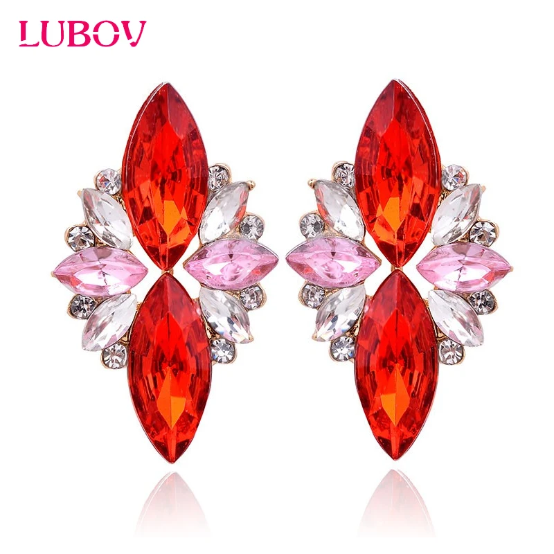 Опал Камень Серьги Стержня 2016 Новый Элегантный Кристалл Для Женщин Модный