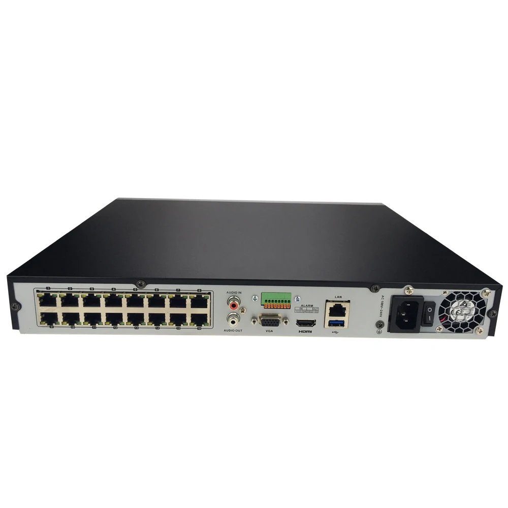 Hikvision Embedded Plug & Play NVR CCTV Kits 16CH NVR & DS-2CD2185FWD-I Video Surveilance 8MP H.265 Network Dome Camera