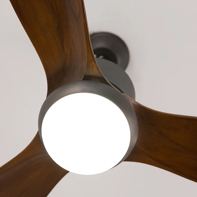 Деревянный потолочный вентилятор с светильник ционным управлением лампа для