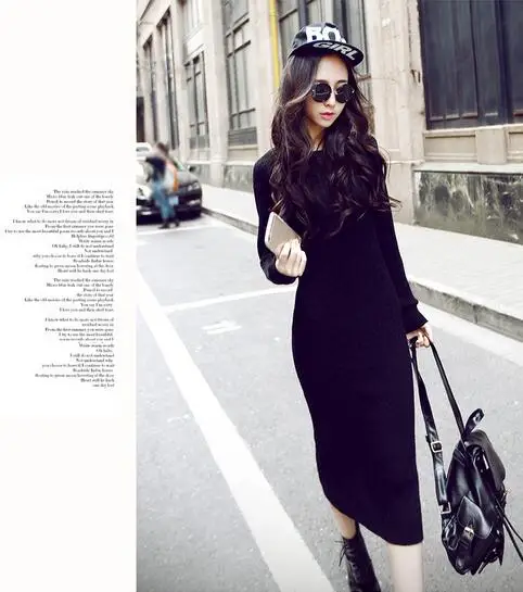 

Women sweaters and pullovers long sleeve winter female sweater knitted wool pullover top casual long sweater vestidos