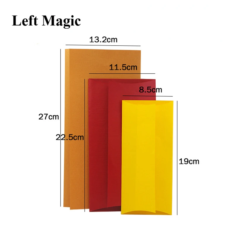 Конверты для денег (три раза) Волшебные трюки закрывающиеся уличные сценические