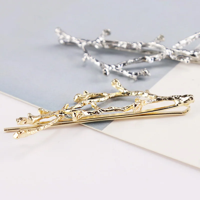 Женские Винтажные заколки для волос Элегантные Заколки из сплава серебристого и