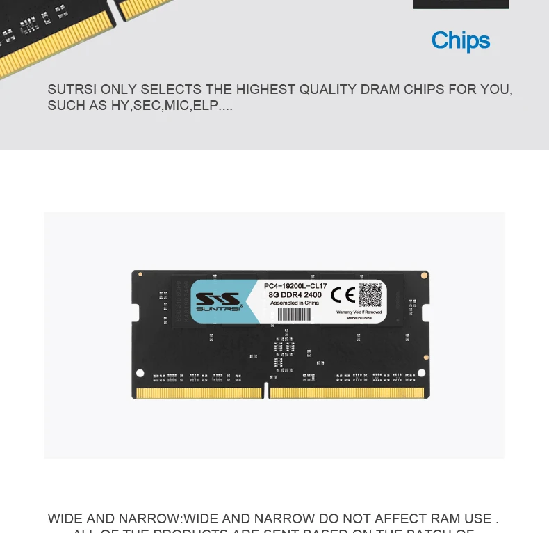 Suntrsi DDR4 ноутбук с оперативной памятью 8 Гб оперативной памяти, поддержка памяти ddr4 ноутбук 1,2 V 2400 МГц 2133 Новая