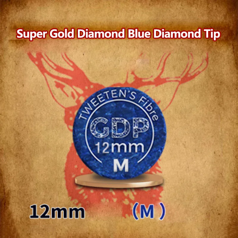 12mm M 5in1box SuperGold бриллиантовый синий наконечник отличный бильярдный наконечник для кия с аутентичным американским синим бриллиантовым логотипом - Цвет: 12mm M 5in1box
