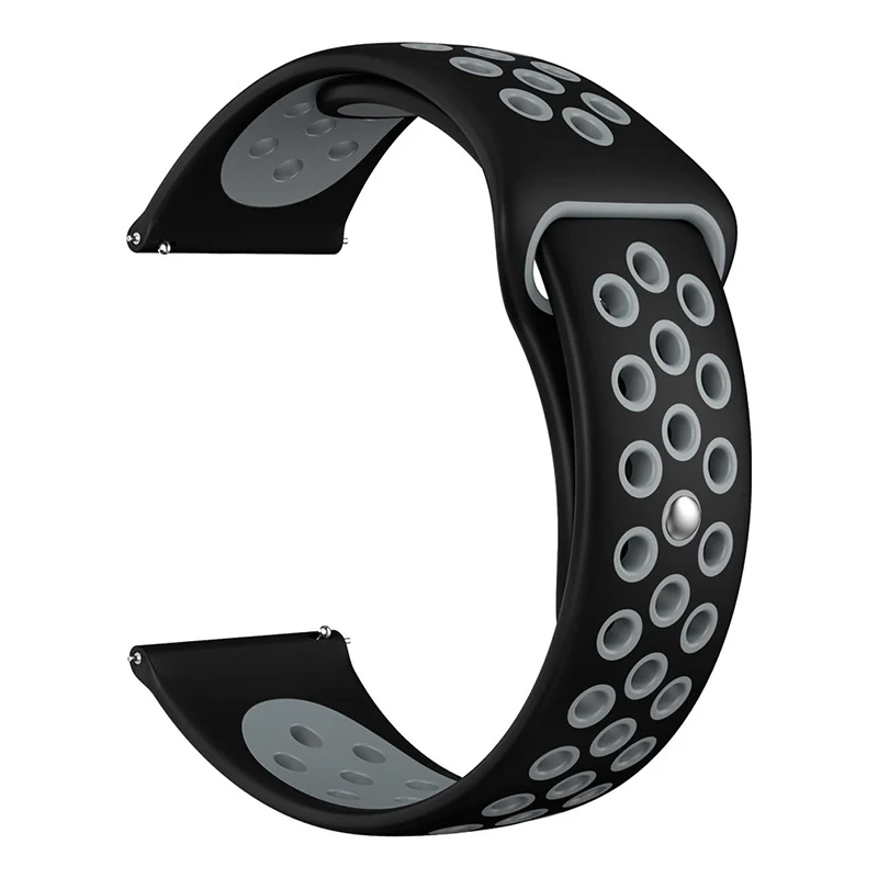 Силиконовый ремешок для наручных часов Amazfit Bip 22 мм 20 Galaxy Watch 46 Samsung Gear Sport S2 s3 Frontier