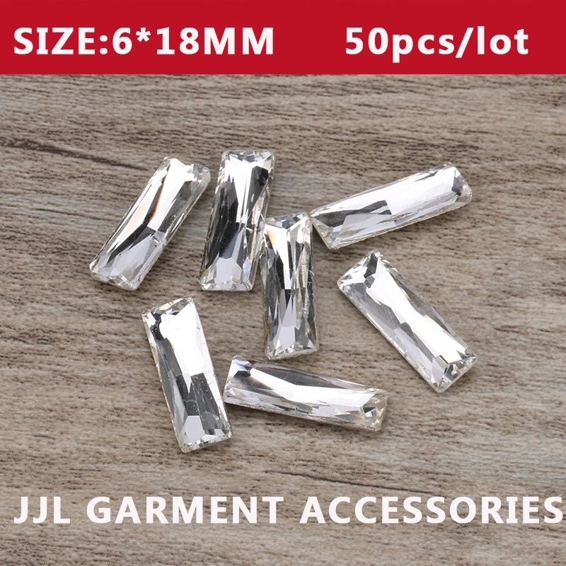 50 шт./лот 6*18 мм Прямоугольный восьмиугольный необычный камень заостренный задний