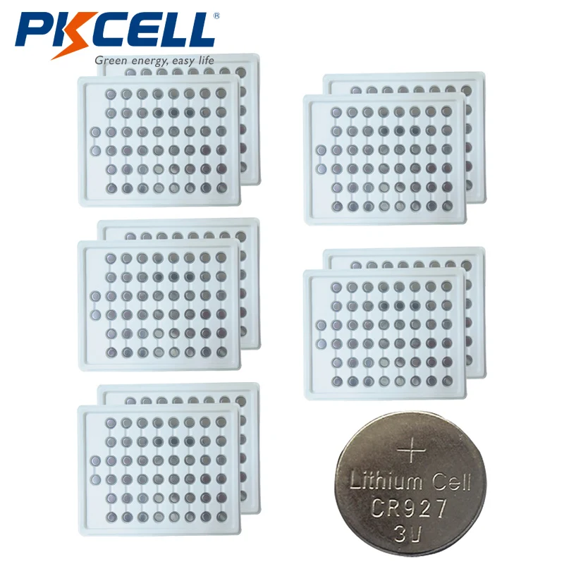 

Wholasale 500pcs/lot PKCELL CR927 3V Lithium Batteries DL927 BR927 5011LC LM927 KCR927 Button Coin Cell Battery