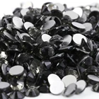 Black Diamond супер блестящие Кристальные Стразы SS3-SS40 головистой формы ясно не требуют горячей фиксации клей для страз на нейл-арта украшения