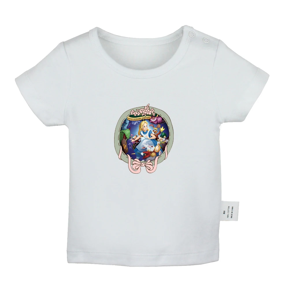 Футболка для новорожденных с принтом Алиса в чудес|Тройники| |