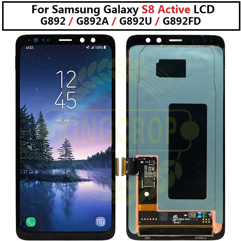 Для samsung G892 ЖК-дисплей с сенсорным экраном с рамкой дигитайзер Замена для samsung Galaxy s8 Active G892 SM-G892A g892u