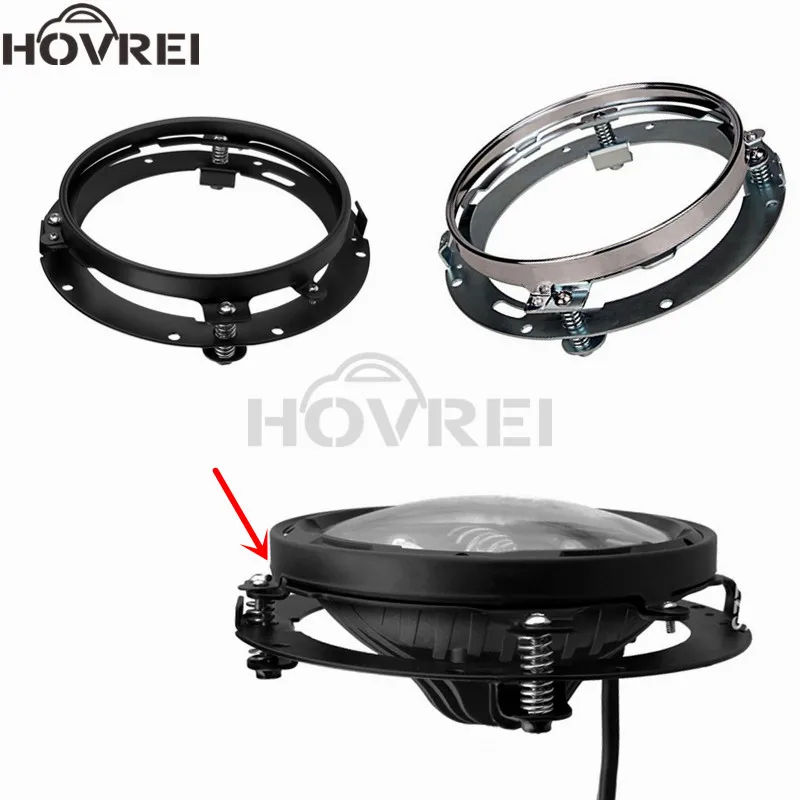 Универсальный мотоцикл 7 дюймов светодиодный налобный фонарь круглая скобка