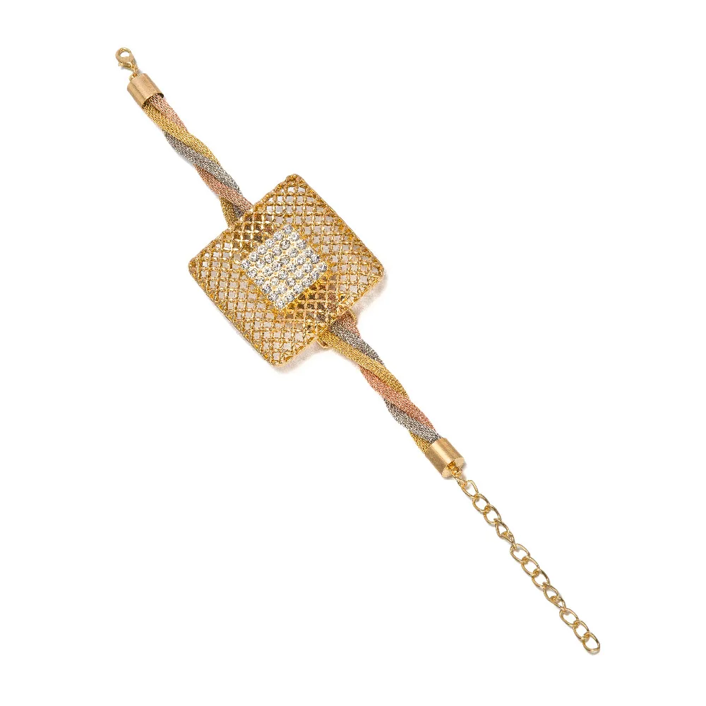 Набор ювелирных изделий BAUS из африканских бусин золотого цвета три Модный