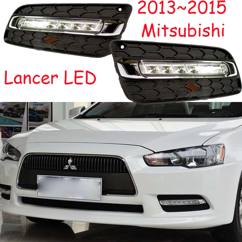 Автомобильный бампер для Mitsubishi Lancer дневсветильник ры 2013 ~ 2015y Светодиодные ДХО