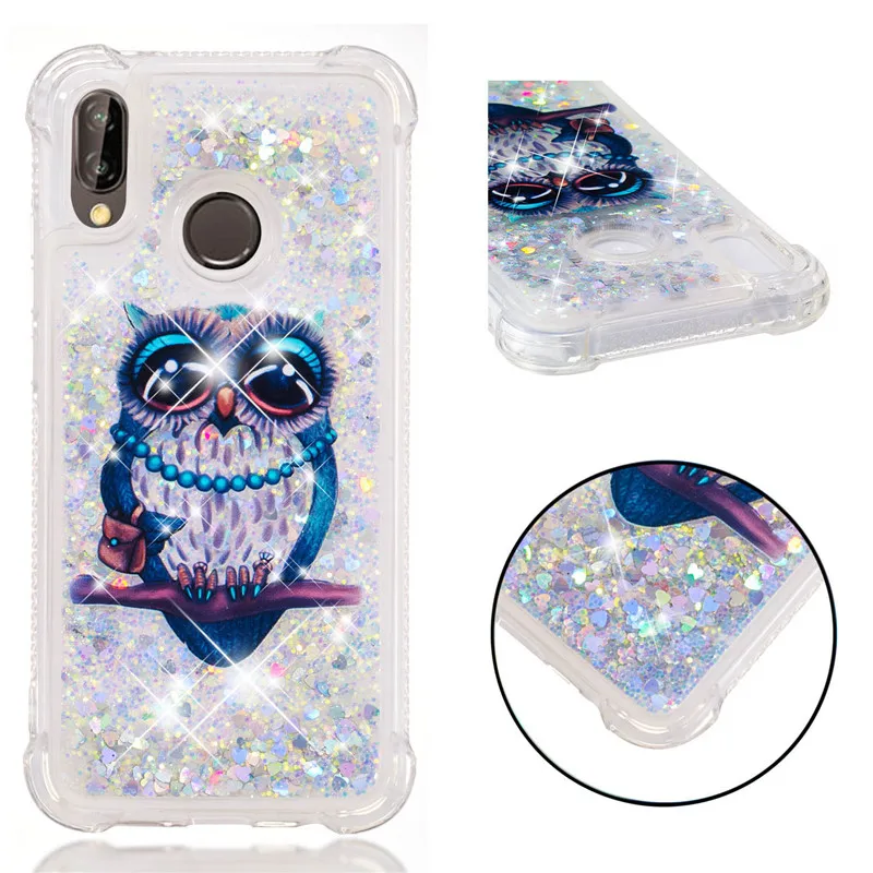 P Smart Phone Case For Huawei P20 Lite Mate10 Cases Glitter 3D cute Soft TPU Silicone P8 P9Lite 2017 Covers |
