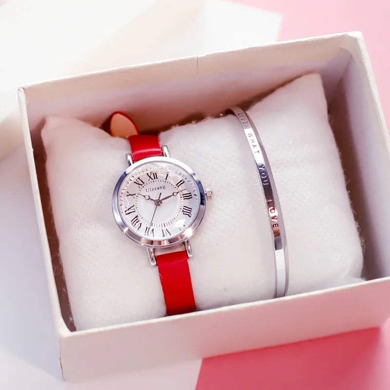 Элегантные тонкие женские кварцевые часы классические винтажные в ретро стиле