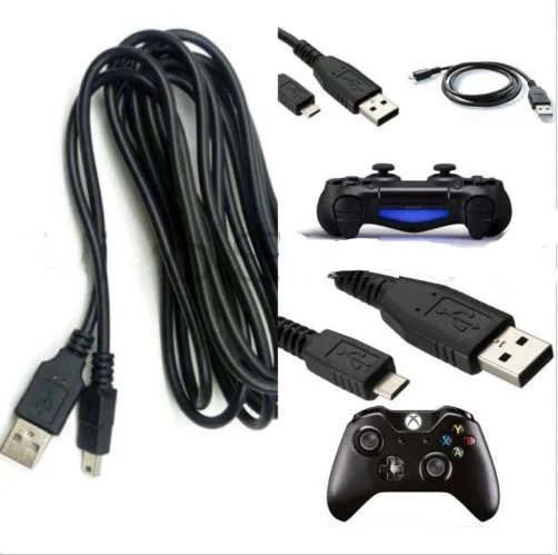 2 м Дополнительный Длинный USB зарядный кабель+ игровой кабель для PS4 и для xbox ONE контроллер
