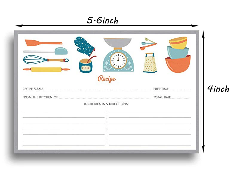 50 упаковок свадебные украшения для дома кухни карты рецептов двухсторонние