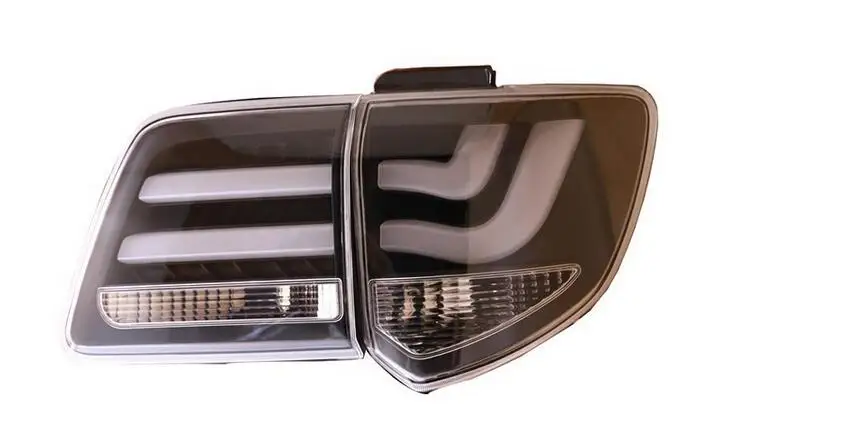 Black white Один комплект автомобиля Стайлинг для Fortuner задние фонари 2012 2013 для Fortuner светодиодный задний фонарь+ сигнал поворота+ тормоз+ обратный светодиодный свет - Цвет: Black white