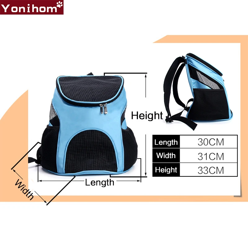Модная сумка для собак дорожная дышащая сетка переноска рюкзаки пеших прогулок