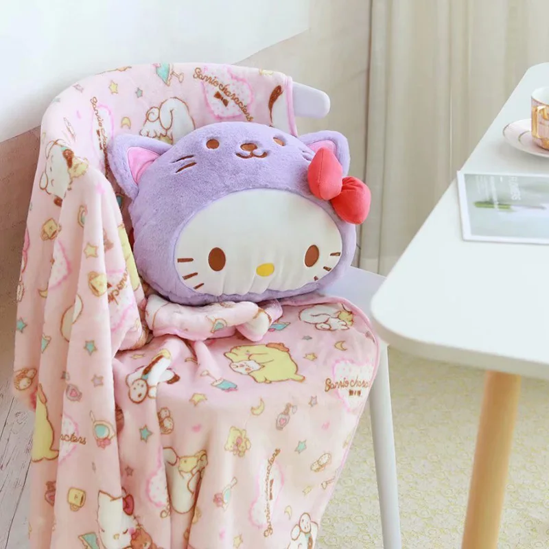 1 шт. 40 см Cinnamoroll пудинг собака Мелодия Близнецы Звезда Мягкая плюшевая подушка+ Коралловое бархатное одеяло мягкая игрушка романтический подарок