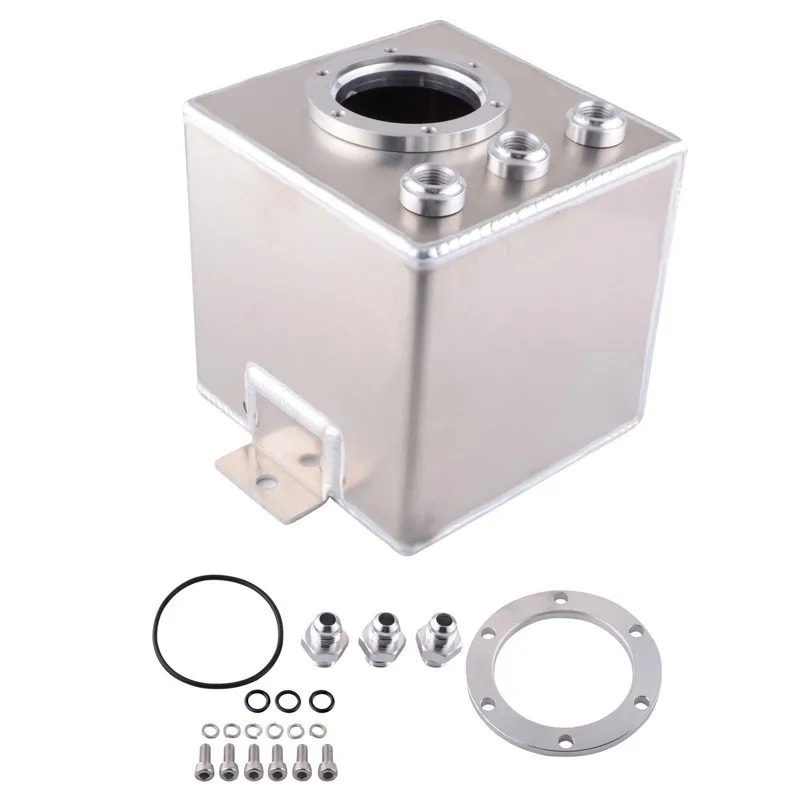 SPEEDWOW 2L Заготовка алюминиевый масляный топливный перенапряжения бак с фитингами Авто масло может ловить бак радиатор воды охлаждающей жидкости бак