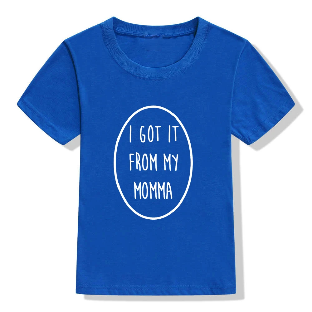 Коллекция года, Детская футболка с надписью «I Got It My Mama» детские летние футболки с короткими рукавами одежда для мальчиков и девочек футболка для маленьких мальчиков, топы для малышей