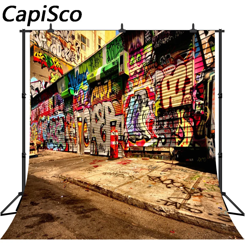 Виниловый фон для фотографии Capisco уличные декорации с граффити студийный