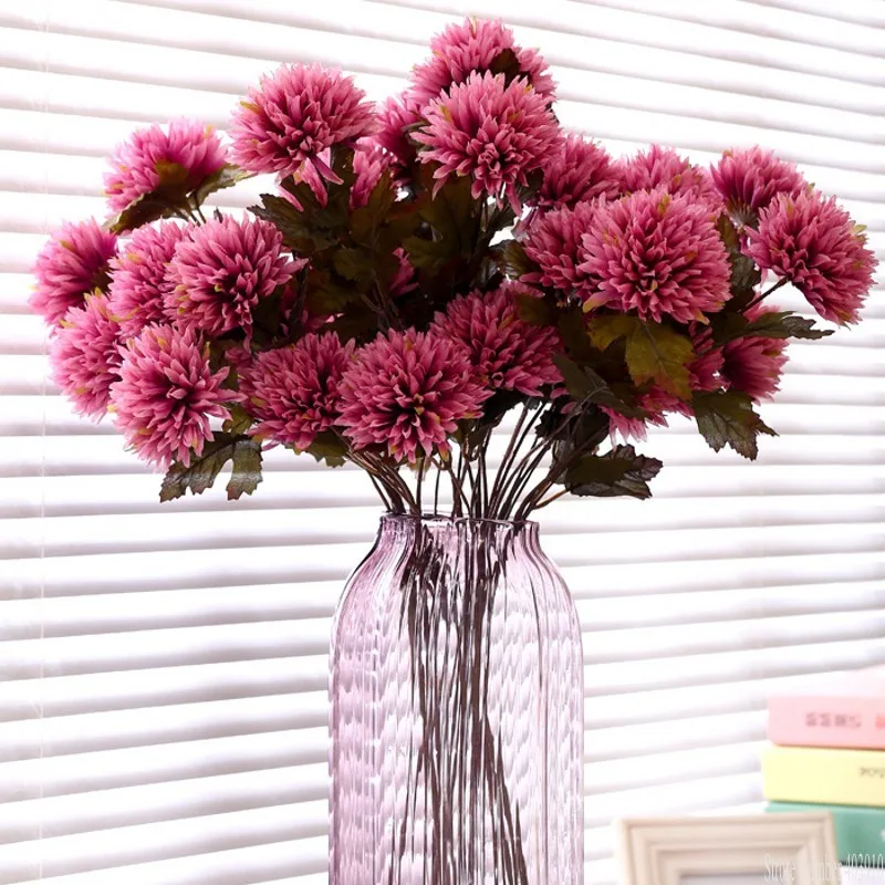 

Artificial Dahlia Stem Faux Spider Dahlia Flower High Quality Silk Flowers for Home Hotel Wedding Office Decor