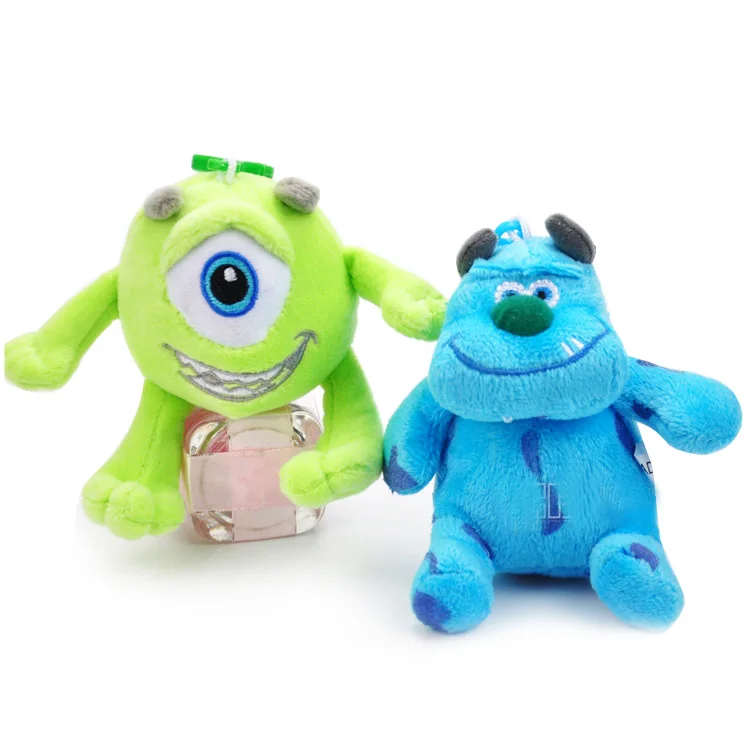2 шт./лот Мультфильм Monster Inc «Университет монстров», майка James P. Плюшевый Салливан игрушка-брелок 10 см смешной милый мягкий чехол для телефона с подвеской