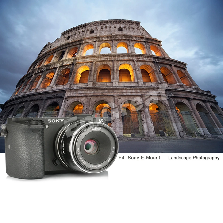 Meike 25 мм F1.8 ручной широкоугольный объектив APS-C рамка объектива для sony E Mount/для Fuji/M4/3 камеры A6500 A7 A7II A7R X-T1 2