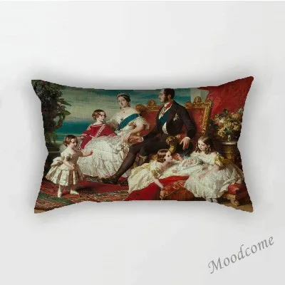 T305-13 30x50cm Franz Xaver Winterhalter рококо Королевский суд Принцесса Королева красивая леди Портрет маслом диван наволочка чехол для подушки - Цвет: T305-13 30x50cm