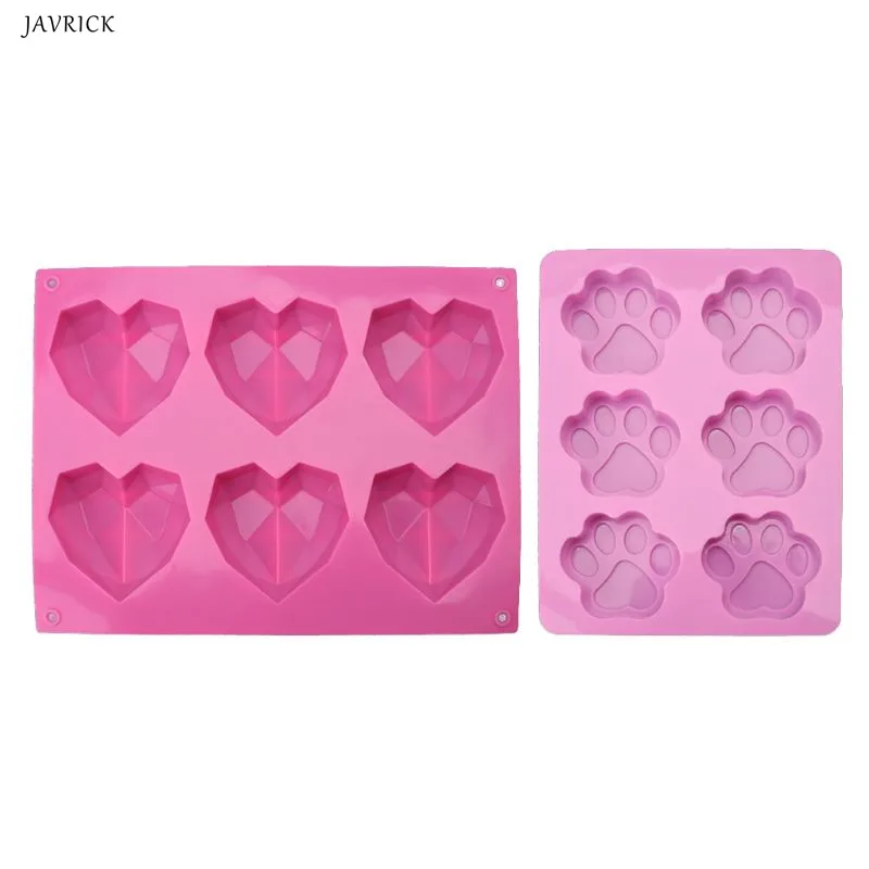3D Diamond Love Сердце Силиконовая форма формы для выпечки губка торты шифон мусс ювелирных изделий