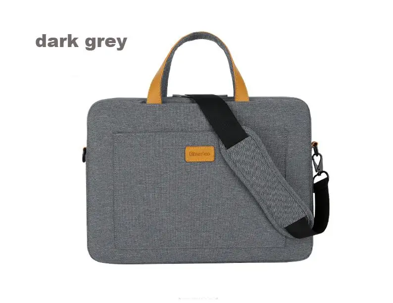 model 2 dark grey Мужская фетровая сумка для ноутбука, чехол для acer Dell hp Asus lenovo Macbook Pro Air, Сумка через плечо 13 14 15,6 - Цвет: model 2 dark grey