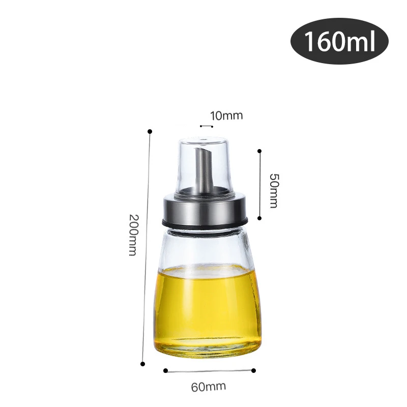 style4 160ml Бутылка для оливкового масла без капельного стекла Распылитель для масла оливковое масло уксус Диспенсер для соусов бутылка для приготовления приправ кухонный гаджет - Цвет: style4 160ml