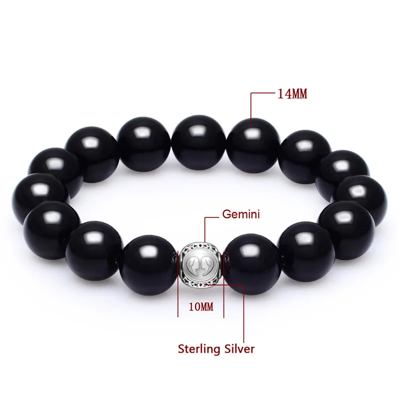 Мужские браслеты из натурального черного оникса с бусинами|bracelets for|onyx bead braceletbead