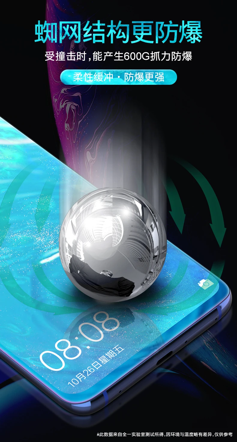 Для Samsung S9 S8 plus note 9 8 фиолетовый защитный гидрогель для Galaxy S10E S10 HD прозрачный (не
