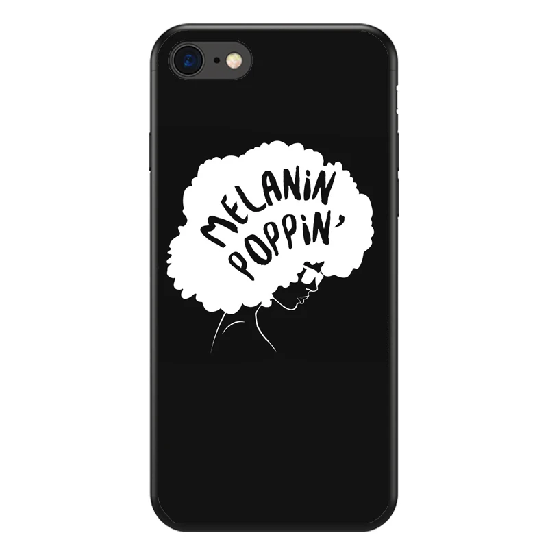 Мягкий силиконовый чехол для телефона iPhone XS MAX XR 8 8Plus 7 6 6S Plus 5 5S SE 2bunz Melanin Poppin Aba