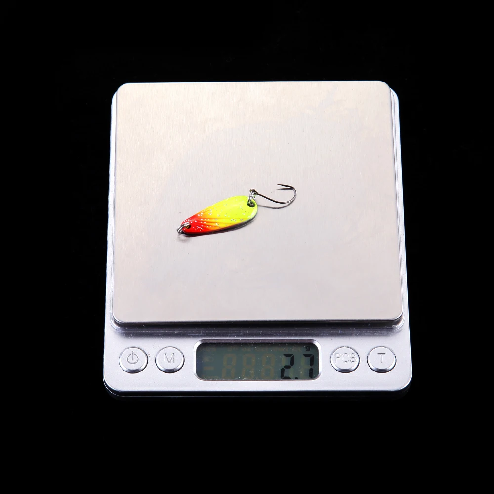 

WALK FISH 4PCS/Lot 3cm 2.7g Colorful Trout Lure Fishing Spoon Bait Single Hook Metal Fishing Lure Fishing Tackle