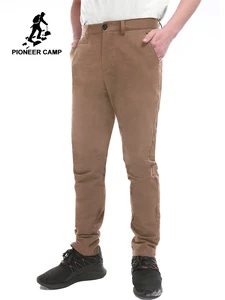 Мужские повседневные штаны Pioneer Camp, брендовые штаны из 100% хлопка цвета хаки, темно-синего цвета, размеры США, AXX902191Y