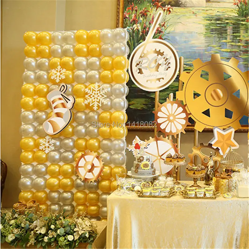 

100 pcs/lot 12 inch 2.8g Latex balloon Helium Round balloons Thick Pearl gold silver wedding balloons party wedding decoration