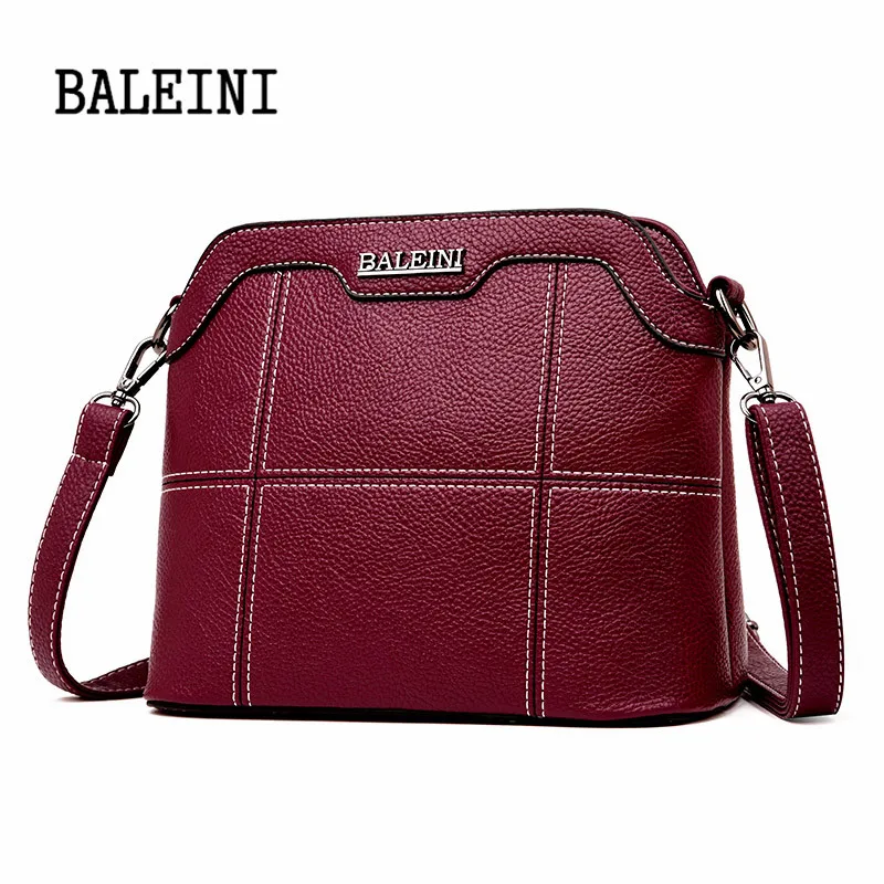 Красный Женская сумка на плечо из натуральной кожи, роскошные женские сумки из мягкой кожи, дизайнерские сумки через плечо для женщин, сумки-мессенджеры - Цвет: Красный