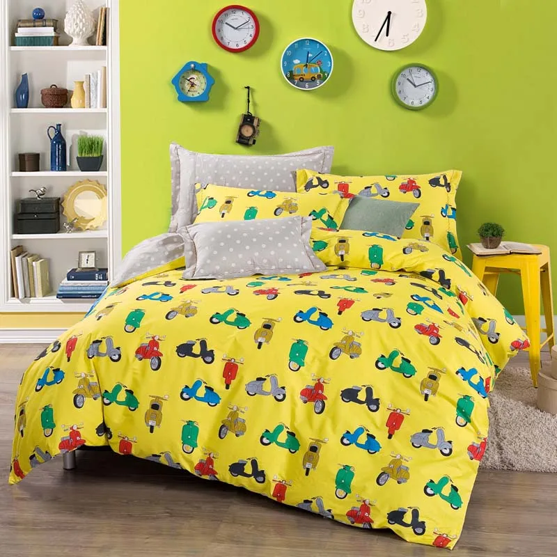 Комплект постельного белья из 100% хлопка с изображением совы мультфильма Гадкий я