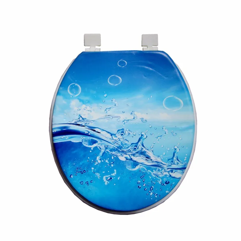 Крышку унитаза мягкие сиденья для Новинка 2017 морская волна дизайн высокое