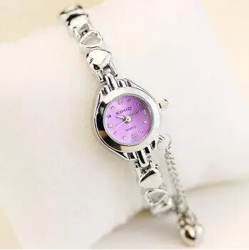 purple watch Kimio модные часы для женщин нержавеющая сталь сердце кулон дамы аналоговые кварцевые часы montre femme наручные часы relogio feminino - Цвет: purple watch