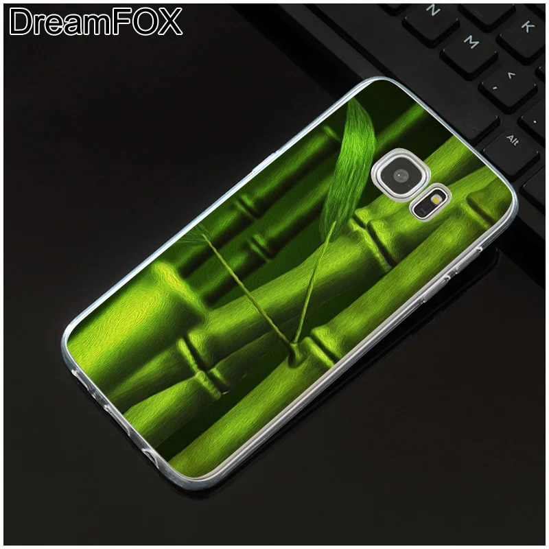 DREAMFOX M233 зеленый бамбук природа Мягкий ТПУ силиконовый чехол для Samsung Galaxy S5 S6 S7 S8 S9