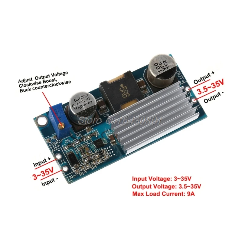 100W DC-DC повышающий преобразователь 4-30 в до 5-35 В, 12 В, 24 В постоянного тока, 9A Питание модуль S08 и Прямая поставка