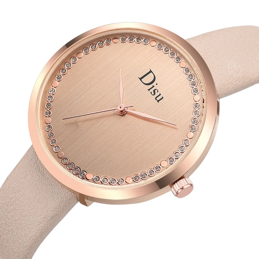 Роскошные темпераментные женские тонкие часы с ремешком аналоговые Стразы