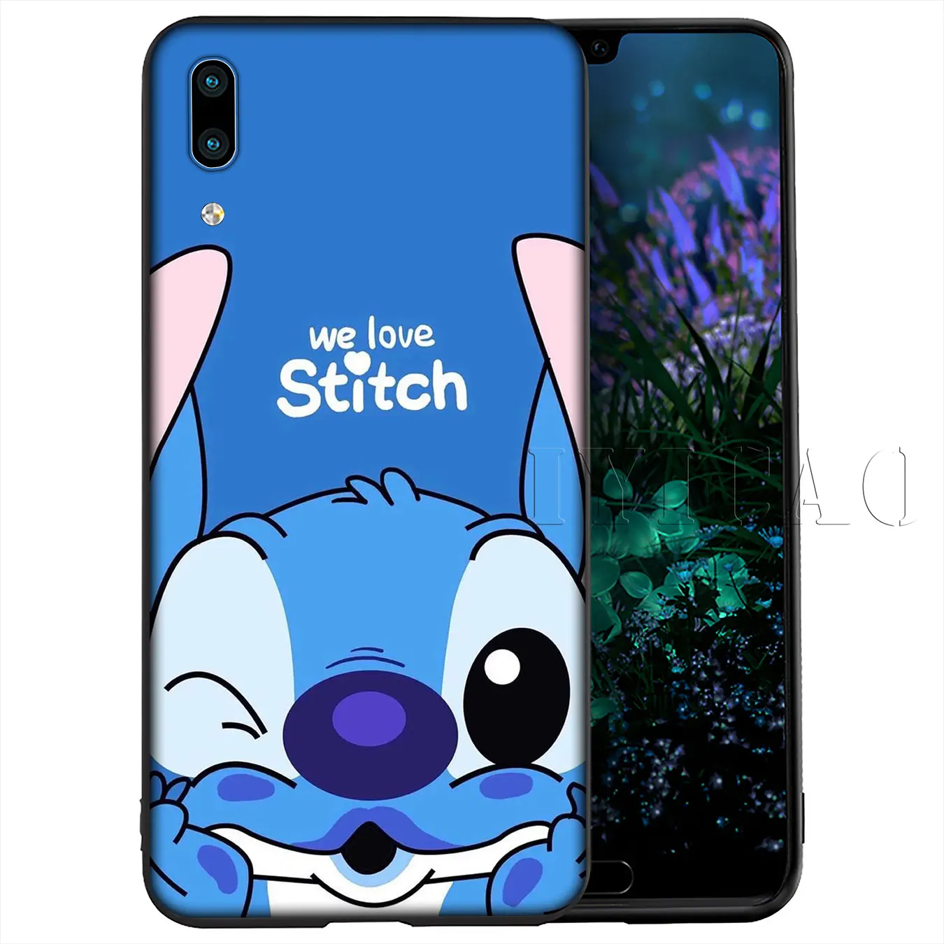 IYICAO Cute Lilo Stitch Cartoon Soft Case for Huawei Y9 Y7 Y6 Prime 2019 Cover Honor 20 8C 8X 8 9 9X 10 Lite 7C 7X 7A Pro |