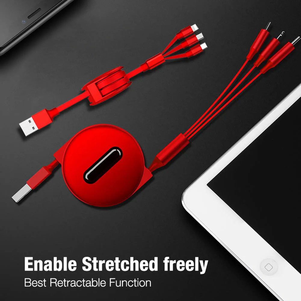 High Quality Multi USB Charger Cable 3 in 1 Multiple Charging Cord Adapter with Mini Type C Micro Port | Электроника